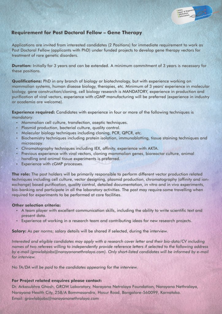 Post Doctoral Fellow