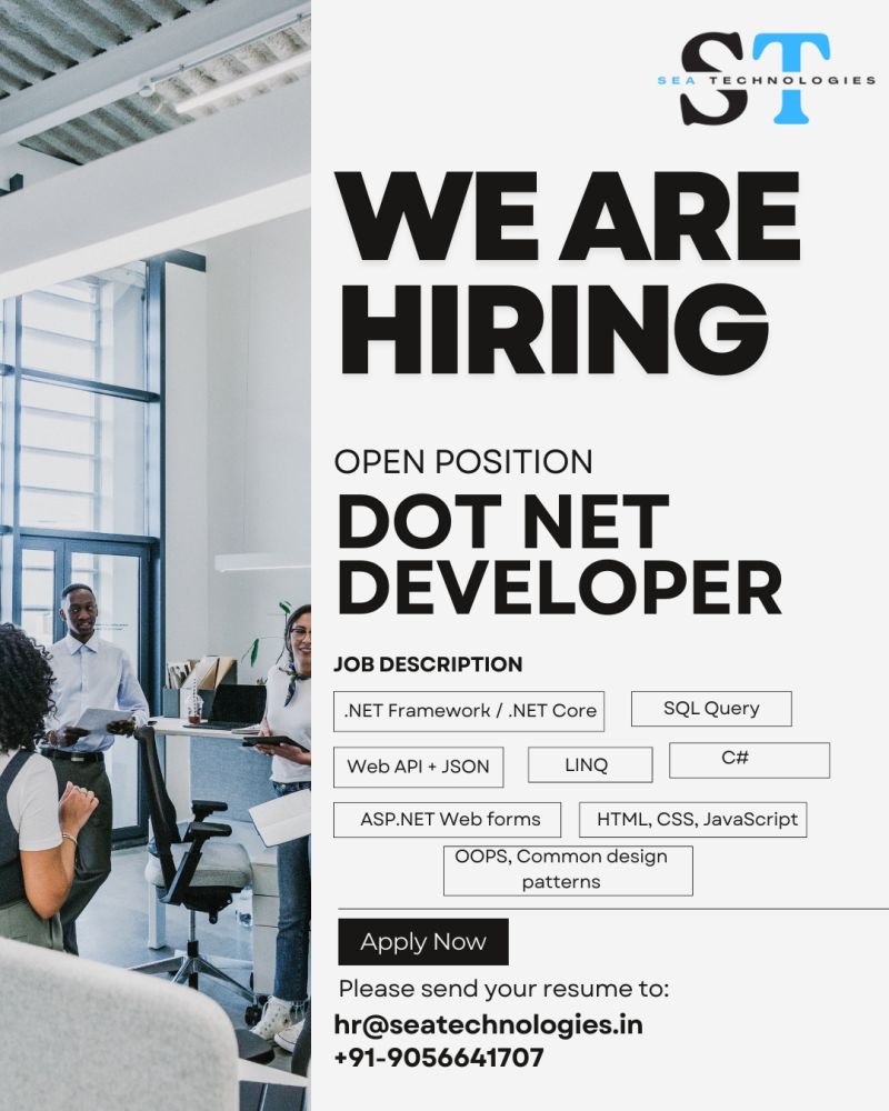 Job Opportunity for Dot Net Developer