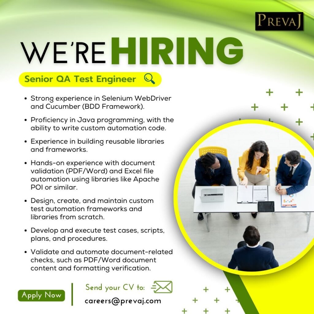Senior QA Test Engineer