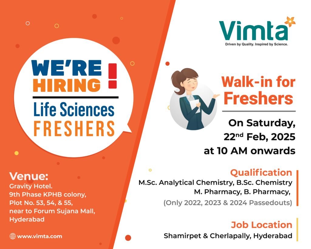 Walk-in interview for Freshers