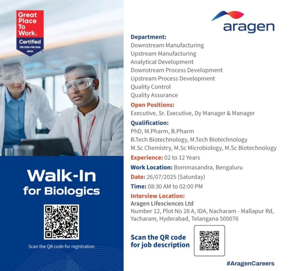 Walk-In Drive at Aragen Lifesciences