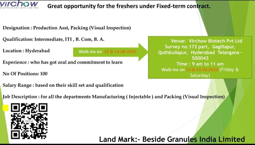 Walk-In Drive – Freshers