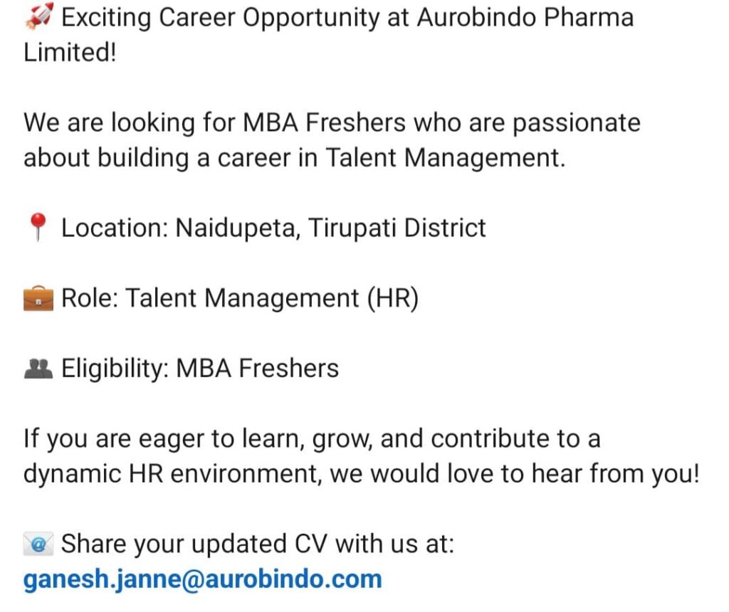 MBA Freshers